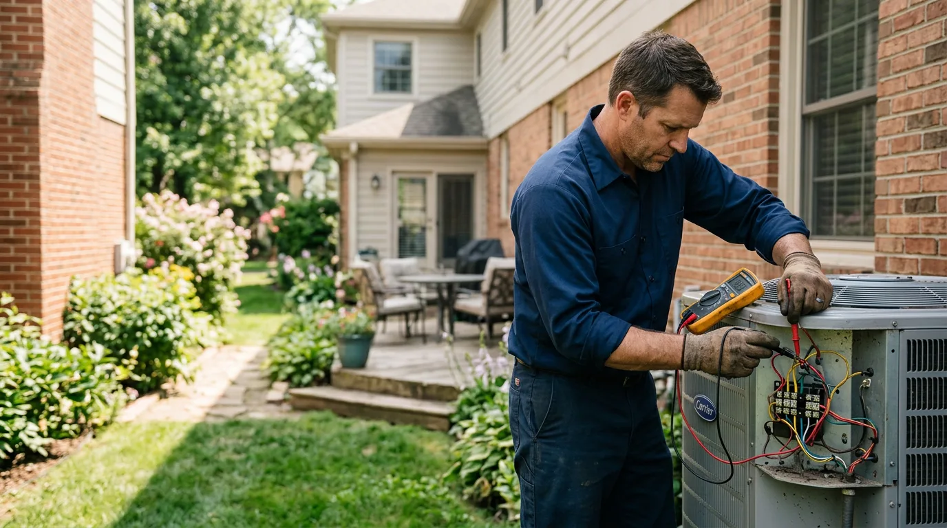 HVAC technician working near Morley, MI